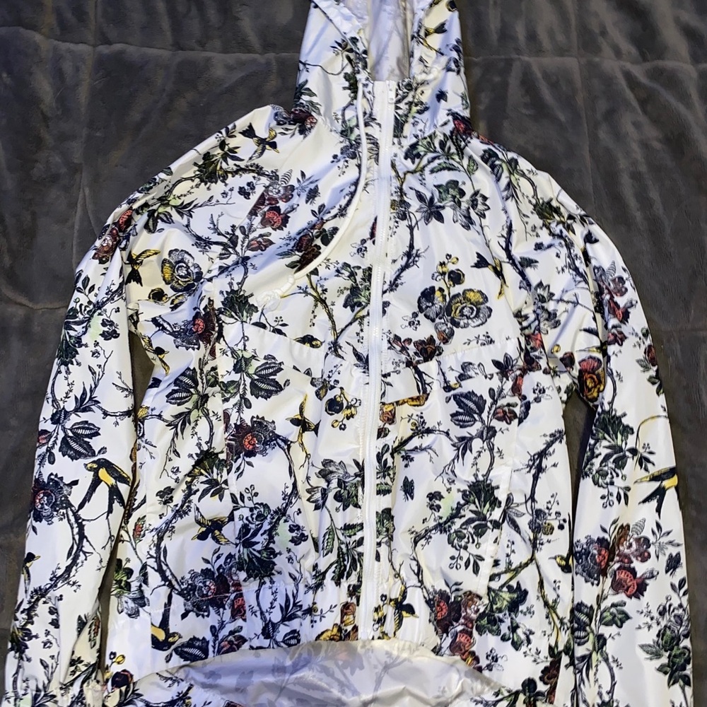 floral cute zip up wind breaker